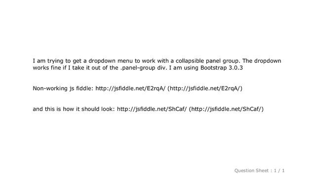 HTML : Dropdown menu inside Bootstrap panel group not completely visible смотреть онлайн
