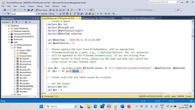 SQL Profiler | Part 4 - Server Side Tracing via TSQL | SSMS TSQL Tutorial #140 смотреть онлайн