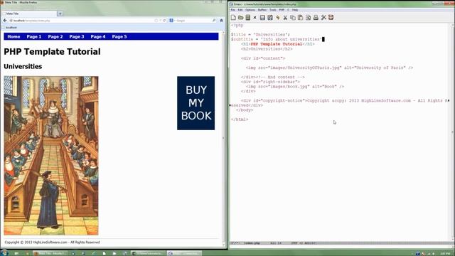 PHP Tutorial - How to Create and Use Templates смотреть онлайн