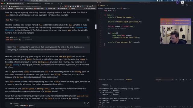 Learning Rust Together! Going through the Rust Programming book live! смотреть онлайн