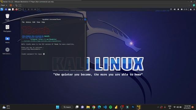 how to send message and call with python ||Tbomb kali linux #linux смотреть онлайн