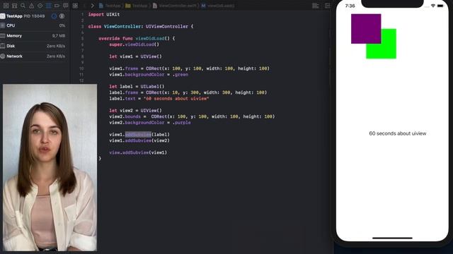 [60 seconds about] UIView / 30 секунд про UIView смотреть онлайн