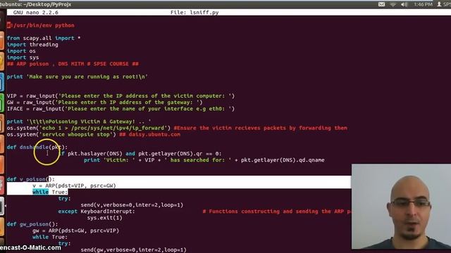 Python ARP MITM demo смотреть онлайн