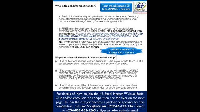 Who is This MS Excel Heaven™ Visual Basic Club & Competition For and Why...? смотреть онлайн