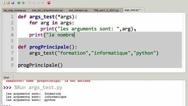 Les arguments en python args et kargs смотреть онлайн