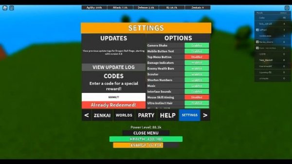 *NEW* UPDATE! CODES* [Upd] Dragon Ball Rage ROBLOX