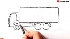 Как рисовать грузовик | Уроки рисования