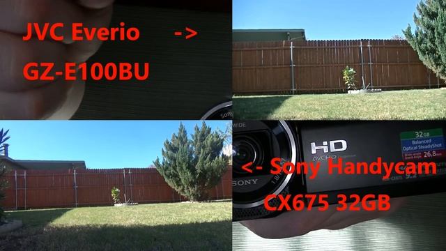 Sony Handycam CX675 vs. JVC Everio GZ-E100BU смотреть онлайн