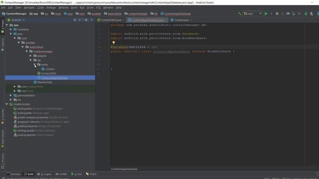Room Data Persistence Library for Android Tutorial : 6 Create A Room Database Class смотреть онлайн