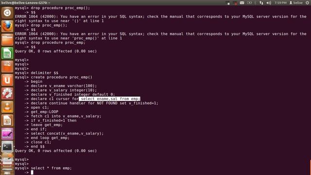 cursors mysql смотреть онлайн