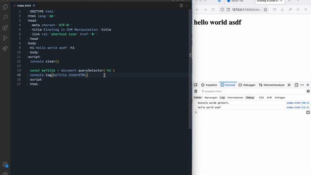 QuerySelector – HTML-Elemente mit JavaScript finden und manipulieren смотреть онлайн