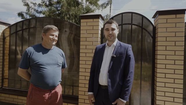 ОТЗЫВ заказчика / Металлический забор с кирпичными столбами / Поликарбонат // СК «Горизонт» смотреть онлайн
