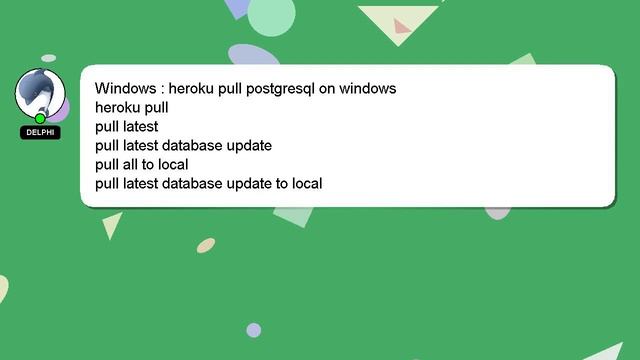 Windows : heroku pull postgresql on windows смотреть онлайн