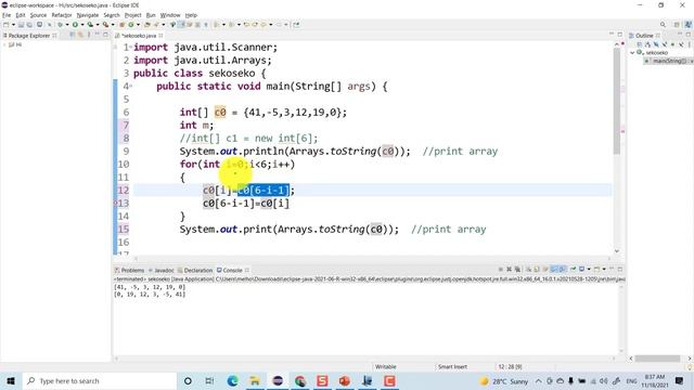 Lecture 59 Java | Array [ Example - Reverse an Array ] بالعربي смотреть онлайн