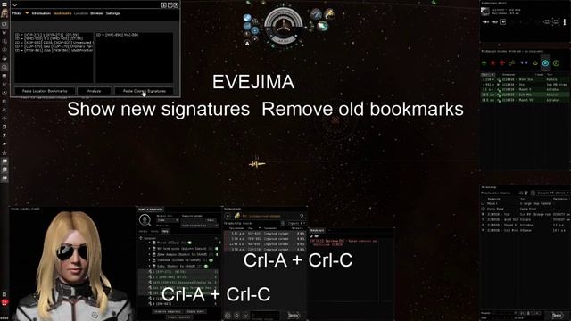 EveJima Work with bookmarks and signatures смотреть онлайн