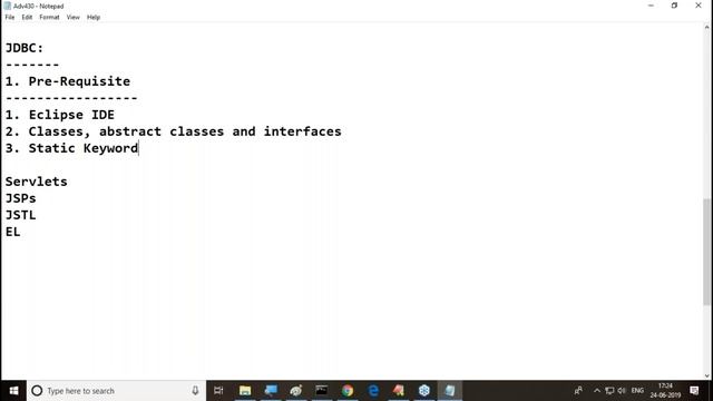 ADV. JAVA Online Tutorials || Session - 1 || by Mr. Nagoor Babu On 24-06-2019 смотреть онлайн