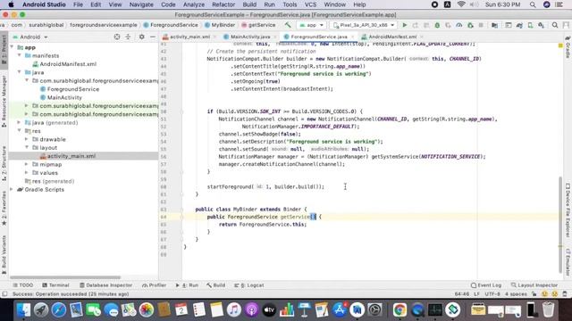 Foreground Service Example in Android смотреть онлайн