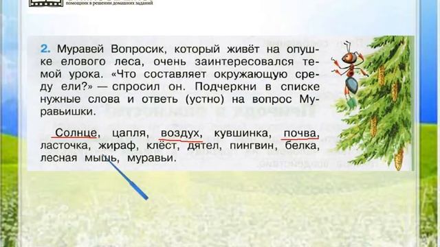 Задание 2 Что такое экология - Окружающий мир 3 класс (Плешаков А.А.) 1 часть смотреть онлайн