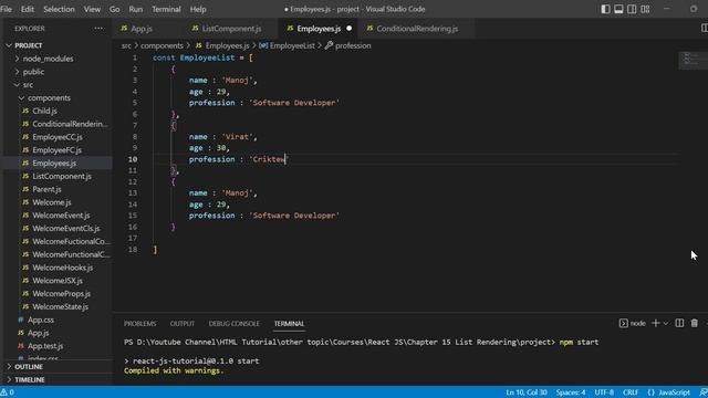 ReactJS Tutorial for Beginners - Part 15 - List Rendering смотреть онлайн