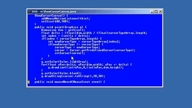 Selecting a Mouse Cursor In Java Graphics смотреть онлайн