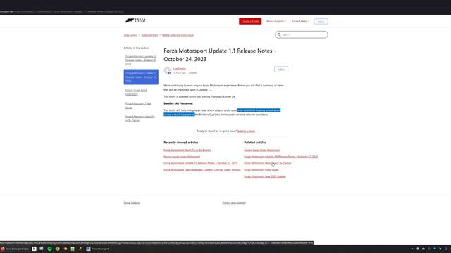 Forza Motorsport Update (Hotfix) 1.1 смотреть онлайн