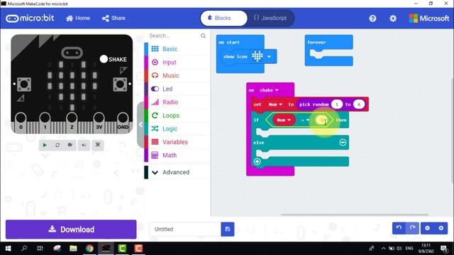 Microbit การทำเกมทอยลูกเต๋า смотреть онлайн