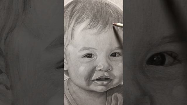Рисуем детский портрет карандашом | Процесс рисования детского портрета | Drawing portrait process смотреть онлайн