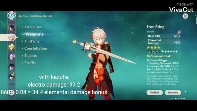 Raiden Shogun With Kazuha Vs. Without Kazuha Comparison | Genshin Impact