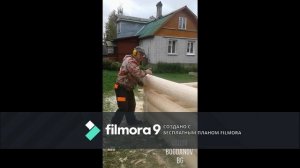 Рубка сруба в лапу