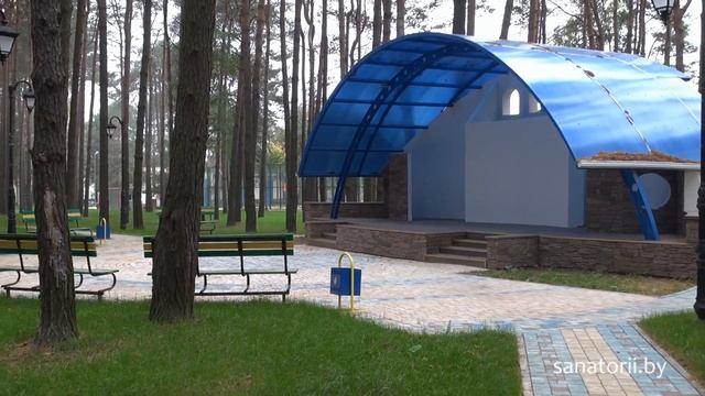 Санаторий Железнодорожник - танцплощадка летняя, Санатории Беларуси смотреть онлайн