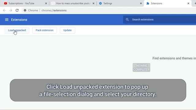 how to mass unsubscribe/unsubscribe all youtube account easily tutorial chrome extension script смотреть онлайн