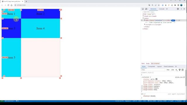 92.5 CSS Grid Tutorial_ Học cách kiểm soát vị trí của phần tử với align-items và justify-items смотреть онлайн