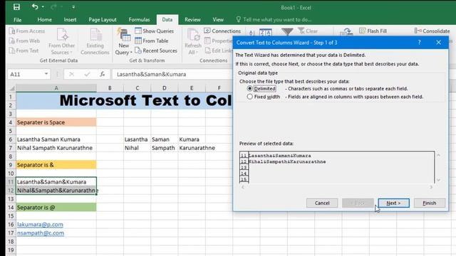 Excel Text to Column Explained in Sinhala | Microsoft Excel Sinhala Lessons смотреть онлайн