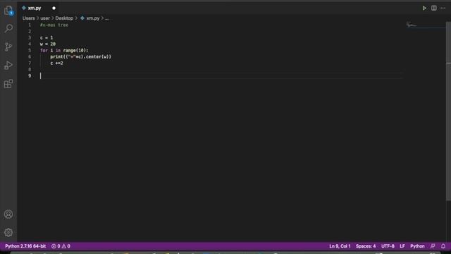 Simplest X-mas tree using Python programming language || X - Mas tree using python смотреть онлайн