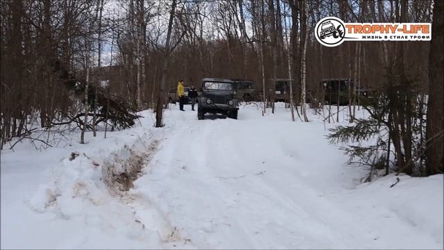 Первый весенний снег внедорожники УАЗ Джип Тойота Сузуки на бездорожье 4х4 покатушка Трофи-лайф 202 смотреть онлайн