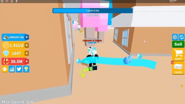 ЧИТЕРСКИЙ ПИТОМЕЦ БЕСПЛАТНО ЗА 5 МИНУТ В СИМУЛЯТОРЕ ЧЕМПИОН СКОРОСТИ! ROBLOX смотреть онлайн