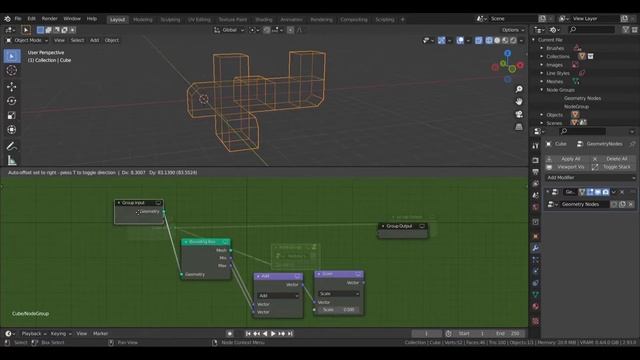Center of Bounding Box in Geometry Nodes | Blender 2.93 Quick Tutorial смотреть онлайн