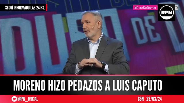¡PEGUE GUILLOTE PEGUE! Moreno SALIO a ROMPER en pedazos al TIMBRERO Luis Caputo смотреть онлайн