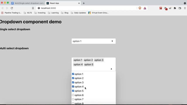 React Dropdown Component смотреть онлайн