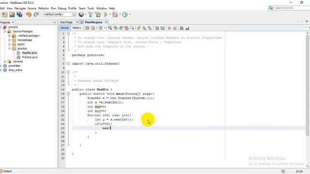 How to find out maximum and minimum number using java with Netbean смотреть онлайн