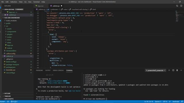 Vue Dashboard - 4 | Eslint, Prettier Set up & Settings смотреть онлайн