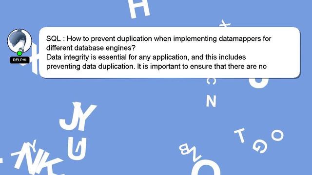 SQL : How to prevent duplication when implementing datamappers for different database engines? смотреть онлайн