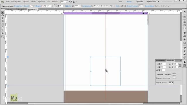 Нижний колонтитул в Adobe Muse смотреть онлайн