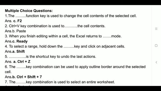 Class 6 Chapter 4 Question Answers (Microsoft Excel 2016) Subject Computer смотреть онлайн