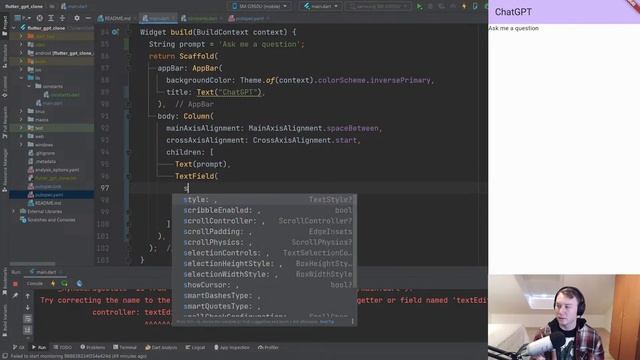 Coding Live - ChatGPT App Clone - OpenAI API with Flutter смотреть онлайн