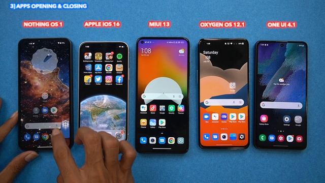 Nothing OS Beat Everyone!!? ? Nothing 1.1 Os Vs Apple IOS 16 Vs MiUi 13 Vs OxygenOS Vs One UI 4.1