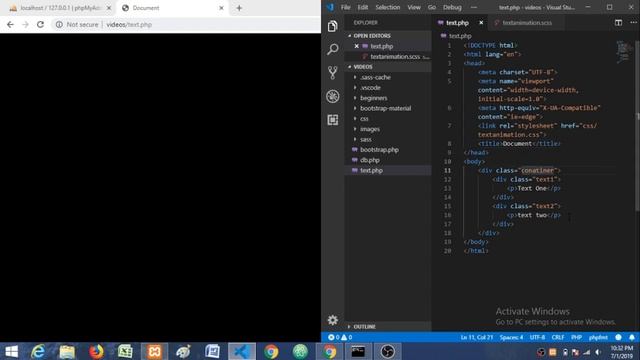 Text Animation Using HTML AND SCSS смотреть онлайн