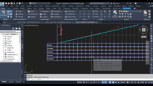 PERFIL LONGITUDINAL PARTE 02-BANDAS O GUITARRAS EN AUTOCAD CIVIL 3D 2018-2024 смотреть онлайн