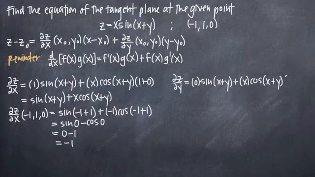 Rapid calculus - equation of the tangent plane (KristaKingMath) смотреть онлайн