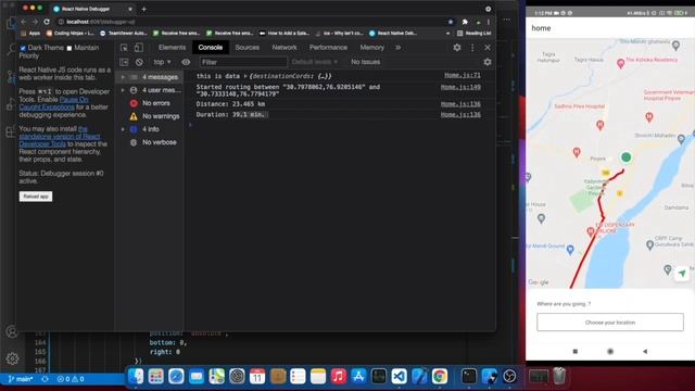 #8 React Native Tracking:- Calculate distance & time b/w coordinates || Google map || Gulsher Khan смотреть онлайн